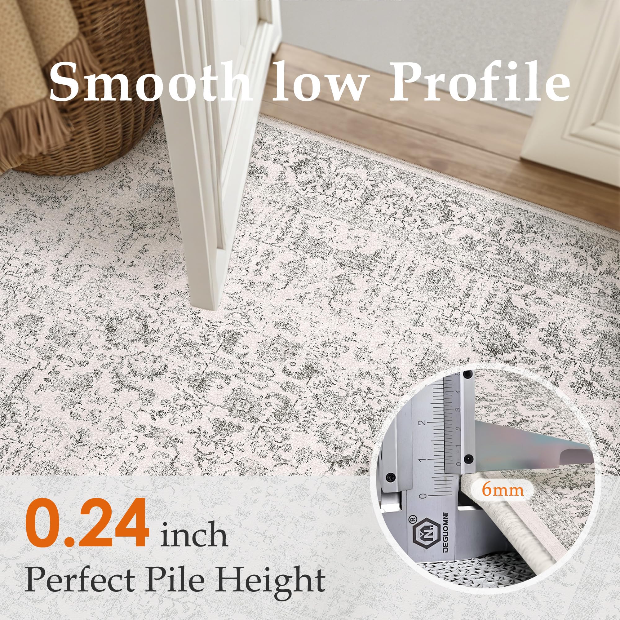 Amazon.com: PureCozy Gray Entryway Area Rug 2x3 Door Mat Machine